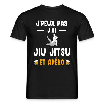 Judoka Ich kann nicht Ich habe Jiu Jitsu Aperitif - Männer T-Shirt - Schwarz - Vorne - AI Model Male 178 light (178cm)
