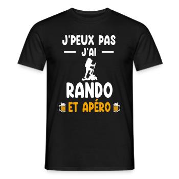 Wanderer Ich kann nicht Ich habe Rando-Aperitif - Männer T-Shirt - Schwarz - Vorne - AI Model Male 178 light (178cm)