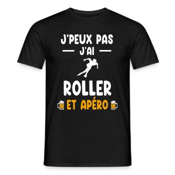 Roller Ich kann nicht Ich kann Roller Aperitif - Männer T-Shirt - Schwarz - Vorne - AI Model Male 178 light (178cm)