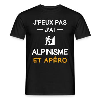 I can't I have mountaineering aperitif mountaineering - Männer T-Shirt - Schwarz - Vorne - AI Model Male 178 light (178cm)
