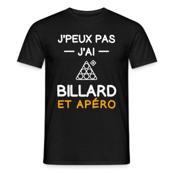 I can't I have billiards balls aperitif billiards player - Men's T-Shirt - black - Front - AI Model Male 178 light (178cm)