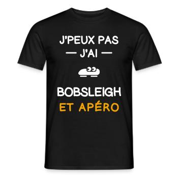 I can't I have bobschlitten aperitif bobsleigher - Männer T-Shirt - Schwarz - Vorne - AI Model Male 178 light (178cm)