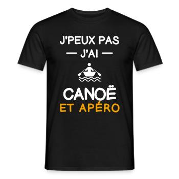 je peux pas j'ai canoë apéro canoéiste - T-shirt homme - noir - Devant - AI Model Male 178 light (178cm)