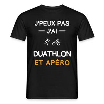 I can't I have Duathlon Aperitif Rider - Männer T-Shirt - Schwarz - Vorne - AI Model Male 178 light (178cm)