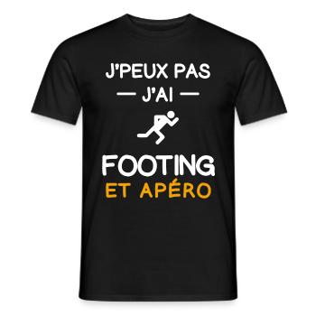je peux pas j'ai footing apéro coureur - T-shirt homme - noir - Devant - AI Model Male 178 light (178cm)