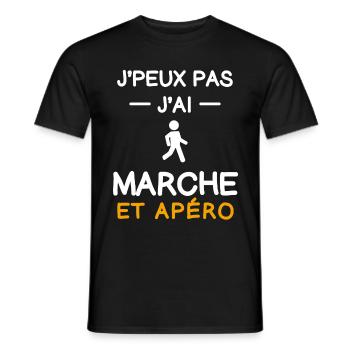 I can't I walked aperitif walker - Men's T-Shirt - black - Front - AI Model Male 178 light (178cm)