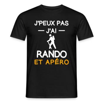 I can't I hiked aperitif hockey player - Men's T-Shirt - black - Front - AI Model Male 178 light (178cm)