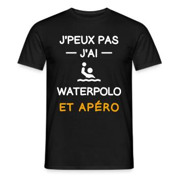 je peux pas j'ai waterpolo apéro poloïste - T-shirt homme - noir - Devant - AI Model Male 178 light (178cm)