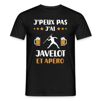 I can't I have Javelin Aperitif Humor Geschenk - Männer T-Shirt - Schwarz - Vorne - AI Model Male 178 light (178cm)