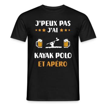 Ich kann nicht Ich Kajak Polo Aperitif Humor Geschenk - Männer T-Shirt - Schwarz - Vorne - AI Model Male 178 light (178cm)