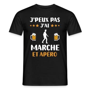 I can't I walked aperitif humor gift - Men's T-Shirt - black - Front - AI Model Male 178 light (178cm)