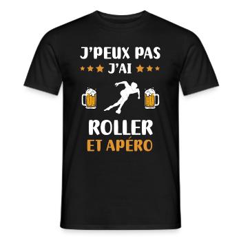 I can't I Roller Aperitif Humor Geschenk - Männer T-Shirt - Schwarz - Vorne - AI Model Male 178 light (178cm)