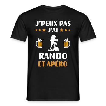 I can't I rando aperitif humor gift - Men's T-Shirt - black - Front - AI Model Male 178 light (178cm)