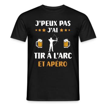 I can't I have archery aperitif humor gift - Men's T-Shirt - black - Front - AI Model Male 178 light (178cm)