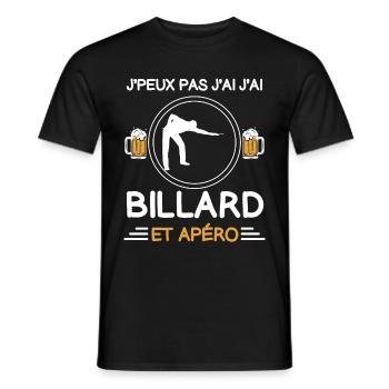 I can't I have billard apéro billard billard - Männer T-Shirt - Schwarz - Vorne - AI Model Male 178 light (178cm)