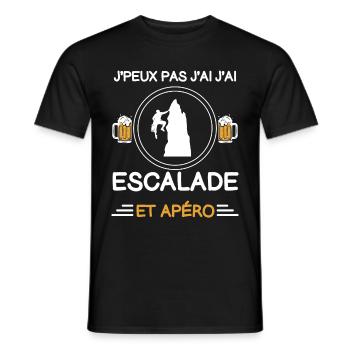 I can't I climbed aperitif climber - Men's T-Shirt - black - Front - AI Model Male 178 light (178cm)