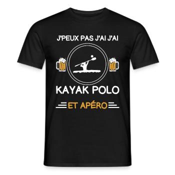 I can't I kayak polo aperitif kayaker - Männer T-Shirt - Schwarz - Vorne - AI Model Male 178 light (178cm)
