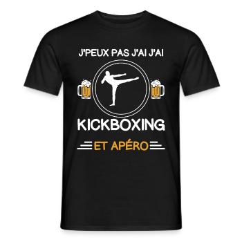 I can't I have kickboxing aperitif kickboxer - Men's T-Shirt - black - Front - AI Model Male 178 light (178cm)