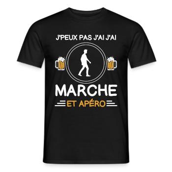 I can't I walked aperitif walker - Men's T-Shirt - black - Front - AI Model Male 178 light (178cm)