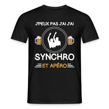 Ich kann keinen Aperitif zum Synchronschwimmen haben - Männer T-Shirt - Schwarz - Vorne - AI Model Male 178 light (178cm)