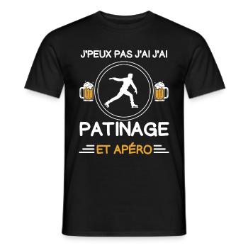 I can't I skate aperitif skater - Men's T-Shirt - black - Front - AI Model Male 178 light (178cm)