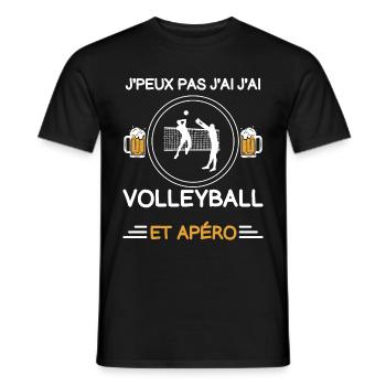 I can't I Volleyball Aperitif Volleyball Volleyball Spieler - Männer T-Shirt - Schwarz - Vorne - AI Model Male 178 light (178cm)