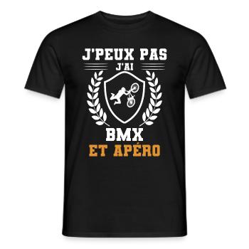 I can't I have BMX and humorous aperitif - Men's T-Shirt - black - Front - AI Model Male 178 light (178cm)