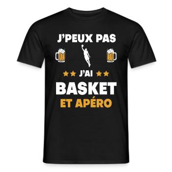 I can't I have basketball aperitif gift - Men's T-Shirt - black - Front - AI Model Male 178 light (178cm)