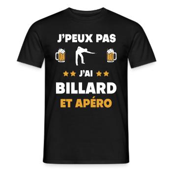 I can't I have billiards aperitif gift - Men's T-Shirt - black - Front - AI Model Male 178 light (178cm)