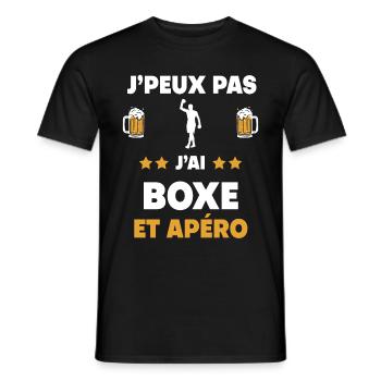 I can't I boxed man aperitif gift - Men's T-Shirt - black - Front - AI Model Male 178 light (178cm)