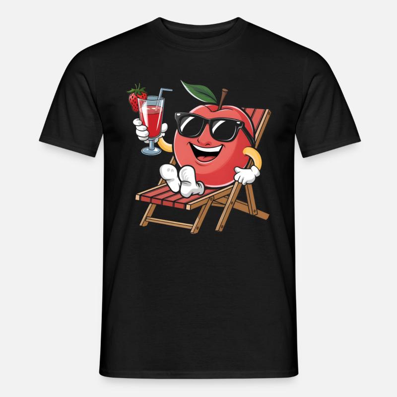 Peach - Männer T-Shirt - Schwarz