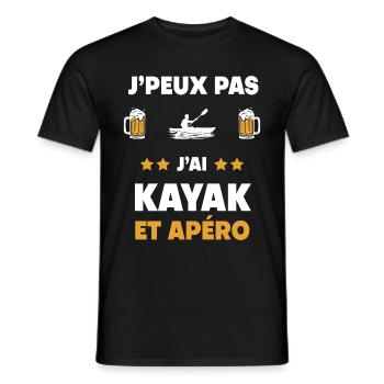 I can't I Kajak Aperitif Geschenk - Männer T-Shirt - Schwarz - Vorne - AI Model Male 178 light (178cm)