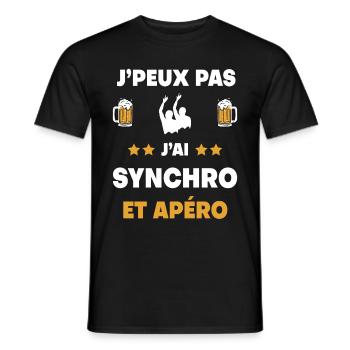 Ich kann keinen Aperitif zum Synchronschwimmen haben - Männer T-Shirt - Schwarz - Vorne - AI Model Male 178 light (178cm)