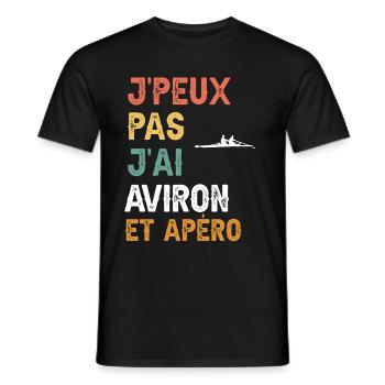 Ich kann nicht ich gerudert und Vintage-Aperitif - Männer T-Shirt - Schwarz - Vorne - AI Model Male 178 light (178cm)