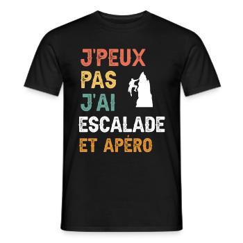 I can't I climbed and vintage aperitif - Men's T-Shirt - black - Front - AI Model Male 178 light (178cm)