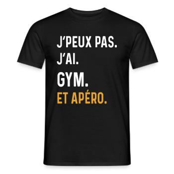 I can't I have gym aperitif humor - Männer T-Shirt - Schwarz - Vorne - AI Model Male 178 light (178cm)