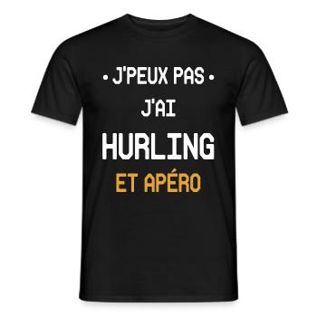 I can't I Hurling und Aperitif - Männer T-Shirt - Schwarz - Vorne - AI Model Male 178 light (178cm)