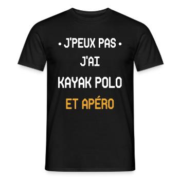 Ich kann nicht, ich habe Kajak-Polo und Aperitif - Männer T-Shirt - Schwarz - Vorne - AI Model Male 178 light (178cm)