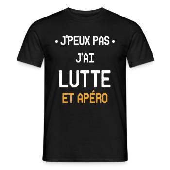 Ich kann nicht, ich kämpfte und Aperitif - Männer T-Shirt - Schwarz - Vorne - AI Model Male 178 light (178cm)