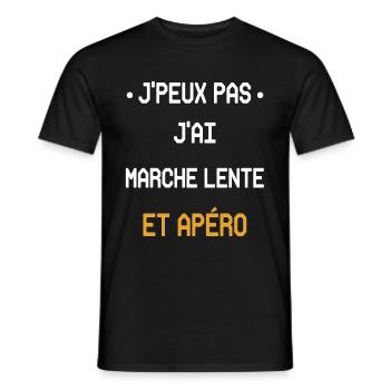 I can't I walked slowly and aperitif - Men's T-Shirt - black - Front - AI Model Male 178 light (178cm)