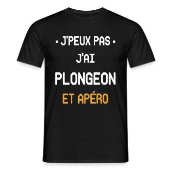 Ich kann keinen Tauchgang und Aperitif - Männer T-Shirt - Schwarz - Vorne - AI Model Male 178 light (178cm)