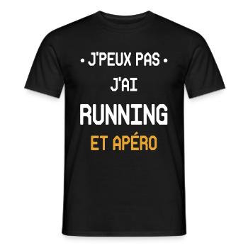 Ich kann nicht laufen und einen Aperitif machen - Männer T-Shirt - Schwarz - Vorne - AI Model Male 178 light (178cm)