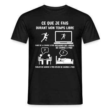 Freizeit Laufen Humor - Männer T-Shirt - Schwarz - Vorne - AI Model Male 178 light (178cm)