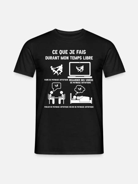 Freizeit Eiskunstlauf Humor - Männer T-Shirt - Schwarz