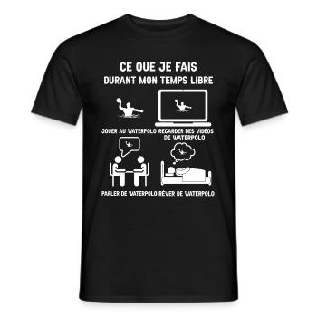 Freizeit Wasserball Humor - Männer T-Shirt - Schwarz - Vorne - AI Model Male 178 light (178cm)