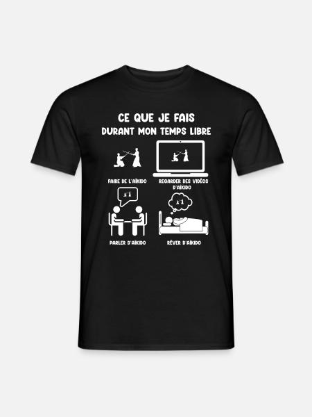 Freizeit Aikido lustiger Humor - Männer T-Shirt - Schwarz