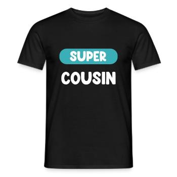 super cousin cadeau cousin cadeau cousin - T-shirt homme - noir - Devant - AI Model Male 178 light (178cm)