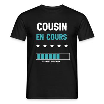 Aktueller Cousin zukünftiger Cousin Mann Geschenk Cousin - Männer T-Shirt - Schwarz - Vorne - AI Model Male 178 light (178cm)