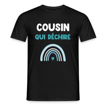Cousine reißt Regenbogen Cousine Geschenk - Männer T-Shirt - Schwarz - Vorne - AI Model Male 178 light (178cm)