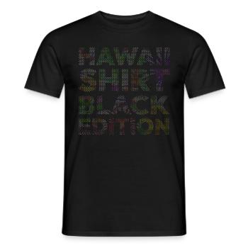 Hawaii Shirt Black Edition - Männer T-Shirt - Schwarz - Vorne - AI Model Male 178 light (178cm)